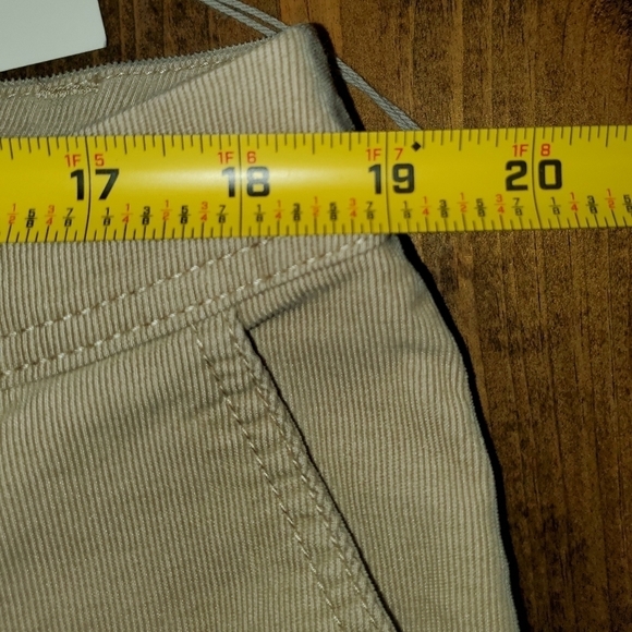 Khaki corduroy slim cut pants Size 16 Mid rise NEW - Picture 7 of 10